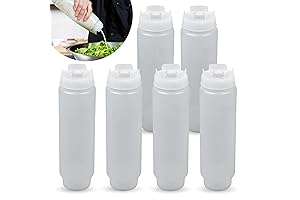 6Pcs 16Oz Squeeze Condiment Bottles: Essential Kitchen Accessory for Precise Liquid Dispensing