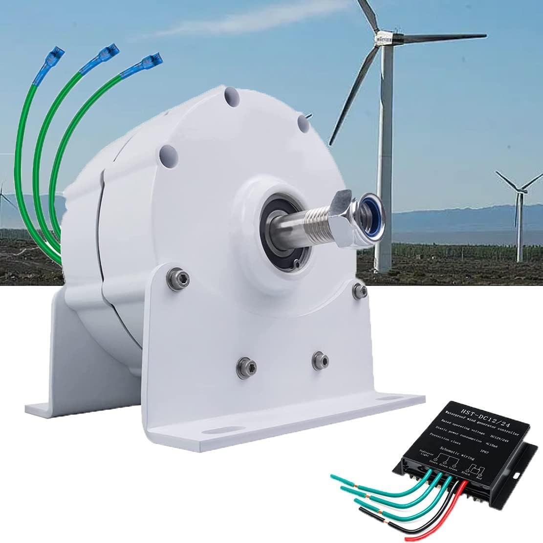 Zestaw generatora turbin wiatrowych z regulatorem ładowania, pionowy system wytwarzania prądu, bezprzekładniowy generator magnesów trwałych do instalacji wiatrowych i wodnych, wysoka wydajność