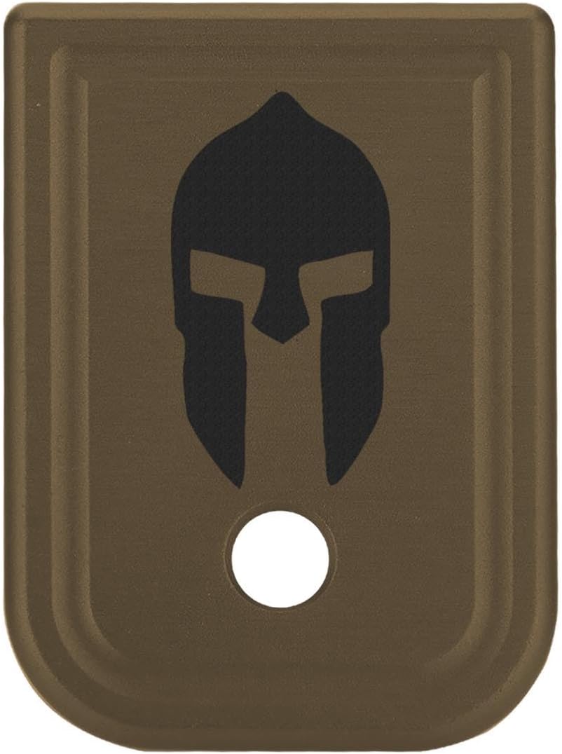 NDZ Performance Aluminum Magazine Base Plate for Gen 1-4 Glock 17 19 19X 22 23 24 26 27 31 32 33 34 35 37 38 39 45, 9mm/.40 S&W, Cerakote w/Black Laser Engraving - Choose Coating & Image