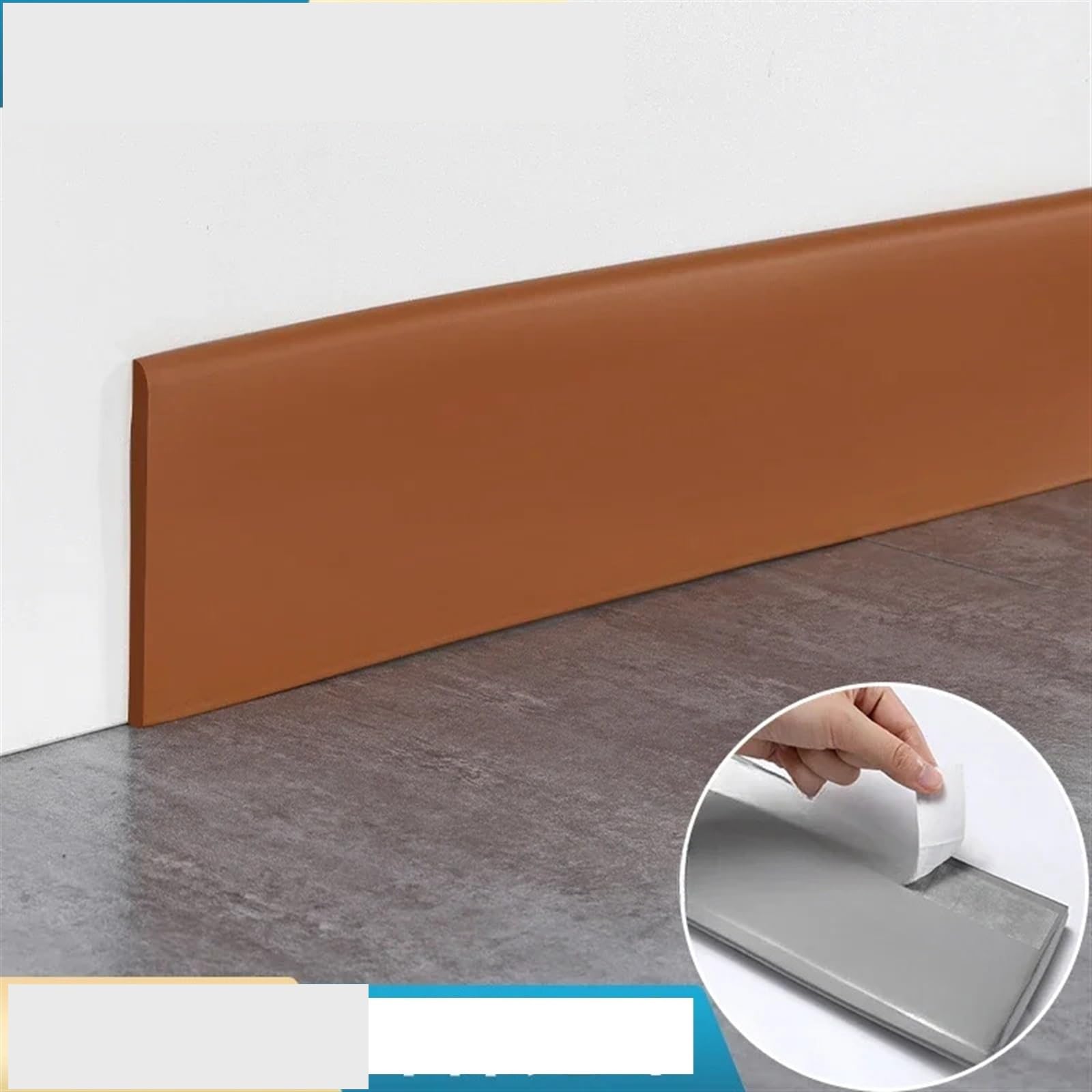 Finiture Del Battiscopa Adesivo da parete autoadesivo for battiscopa 5 m. Linea angolare decorativa in filo morbido for camera letto e stanza(Brown 1.5cm thick,6cm wide)