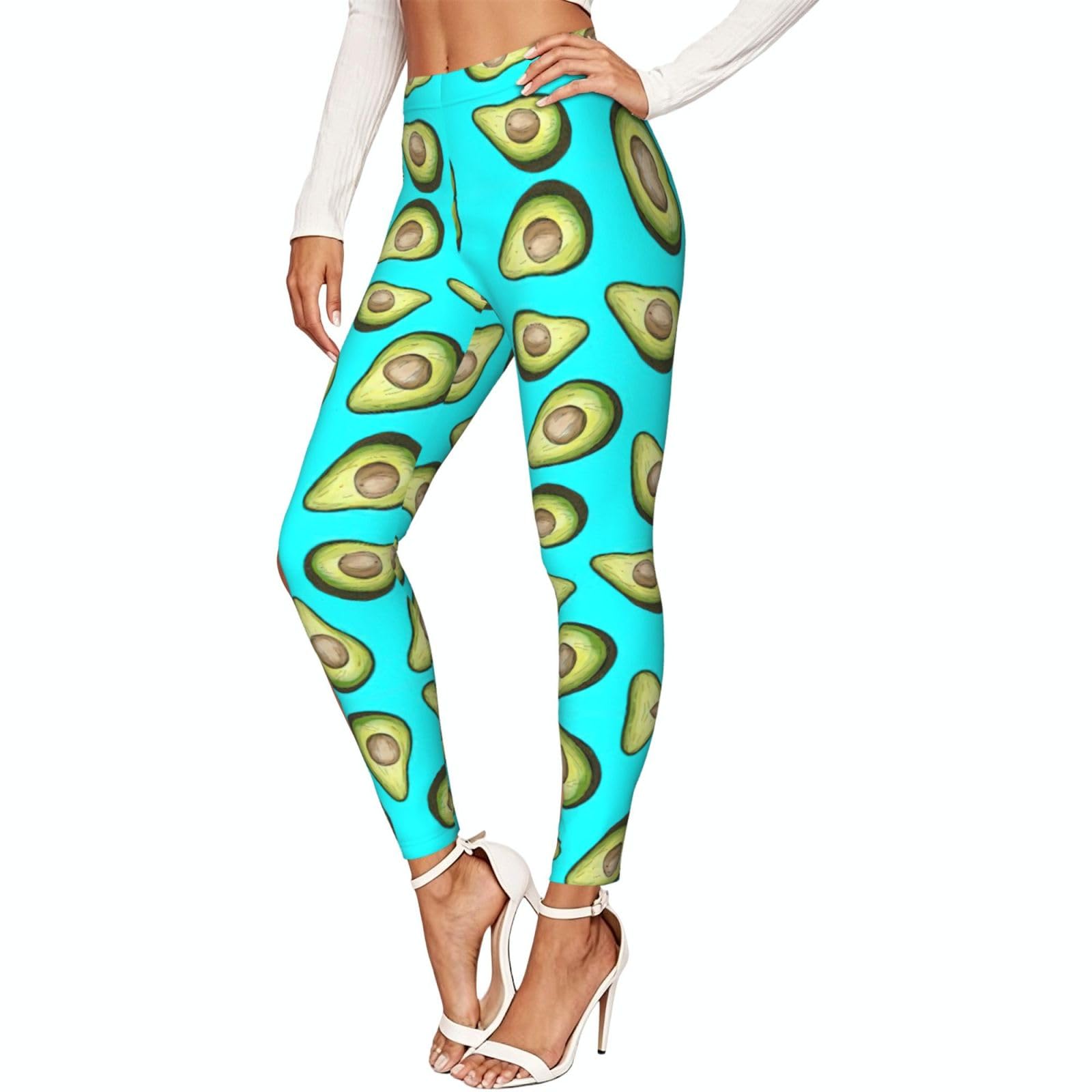 Leggings de compresión suaves de aguacate y frutas para mujer 7