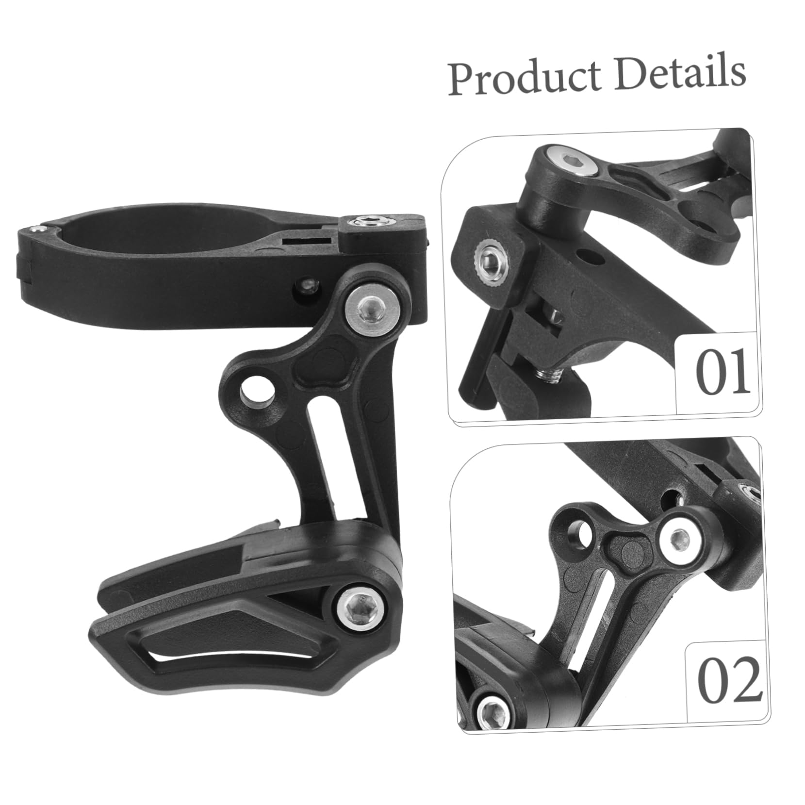 Abaodam 3 Pezzi Stabilizzatore di Catena Protettore Sporco Chiave Copertina Protezione Catena di Bici Attrezzo Guardia Guida Protezioni Catena Bici Attrezzi da Bici Nero Lega di Alluminio