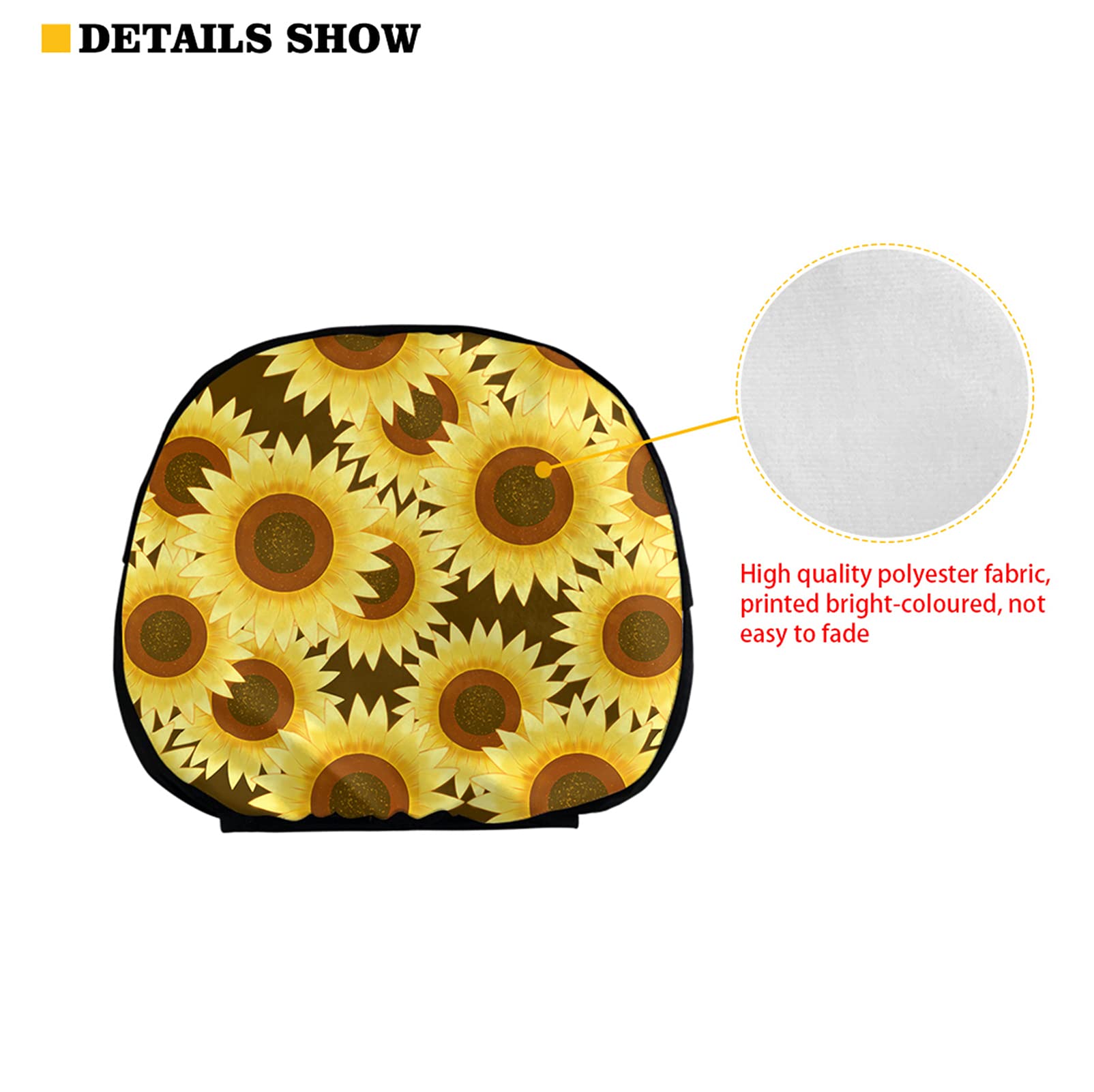 Autokopfstützen Mit Schwarzer Katze Design - 2er Set Waschbare Bezüge