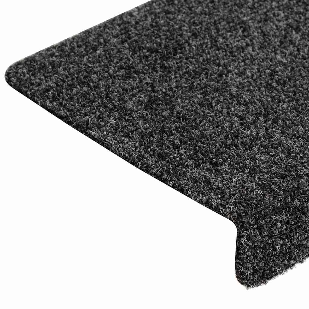 Naklejki na schody 15 sztuk 65 x 21 x 4 cm Ciemnoszary