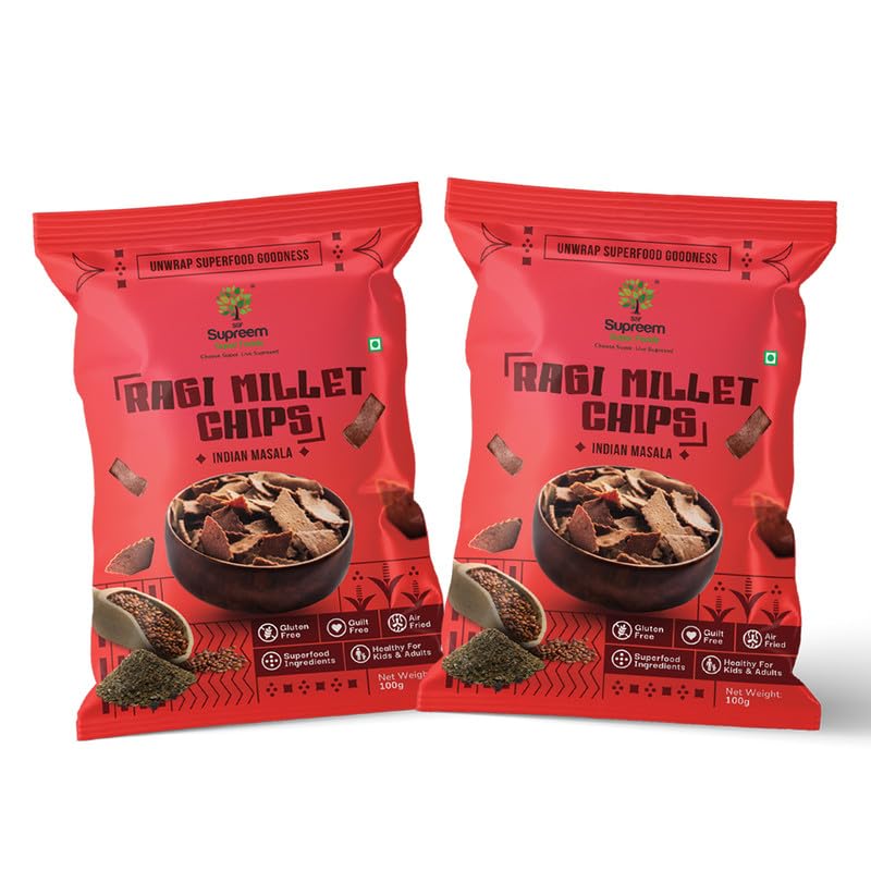 SSF Supreem Super Foods Normalife Ragi Millet Chips|With Power Of Turmeric And Cumin|Perfect For Breakfast And Midnight Munching|Healthy And Tasty|100 Gms Each(Pack Of 2) (B09JT4STVQ) Amazon Price History, Amazon Price Tracker