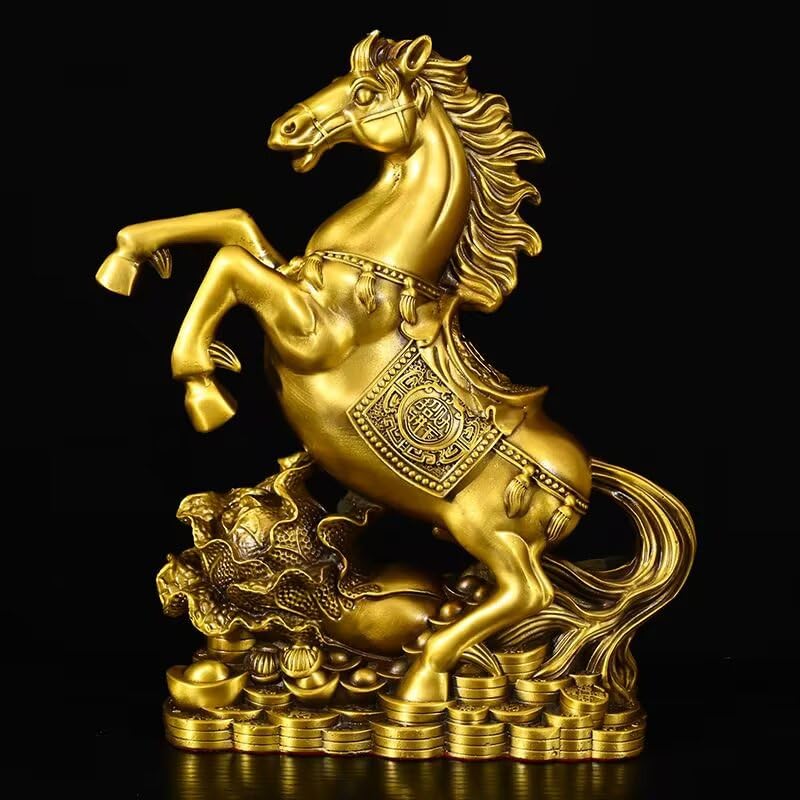 Statue de cheval en cuivre pur : offrez un symbole de réussite et de protection