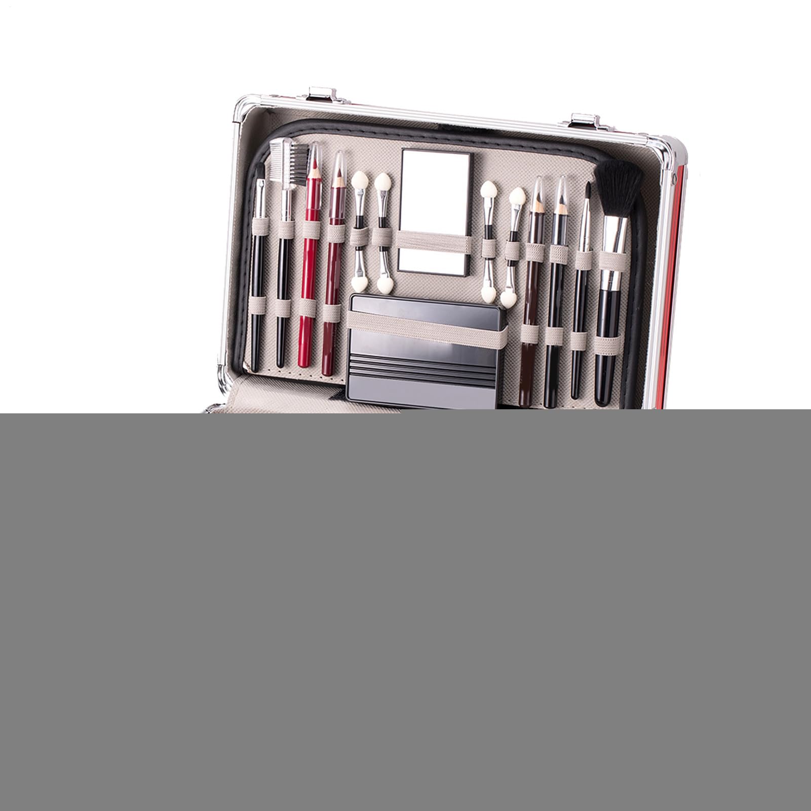 Set trucco per principianti, kit trucco per adolescenti | Set completo di cosmetici iniziali,Ombretto, fard, per sopracciglia, rossetto, smalto, pennello per sopracciglia con custodia