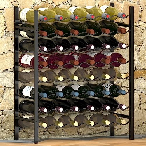 Soporte para vino para 48 botellas, moderno, negro miniatura 4