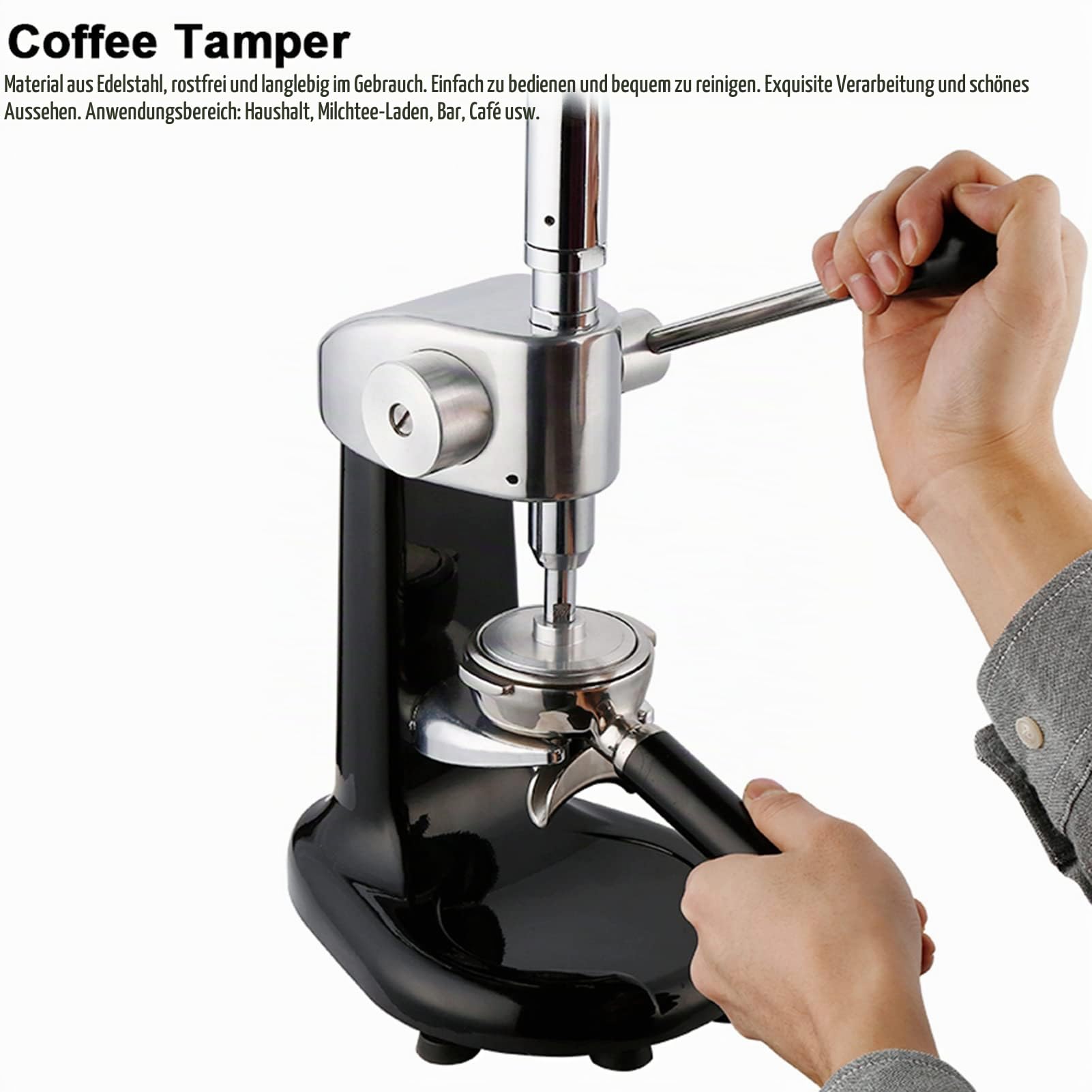 Espresso Tamper Edelstahl Manuelle Quantitative Kaffee Tamper Pulverpressmaschine Coffee Shop