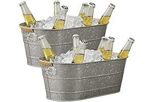 Rustic Galvanized Bucket Set for Parties