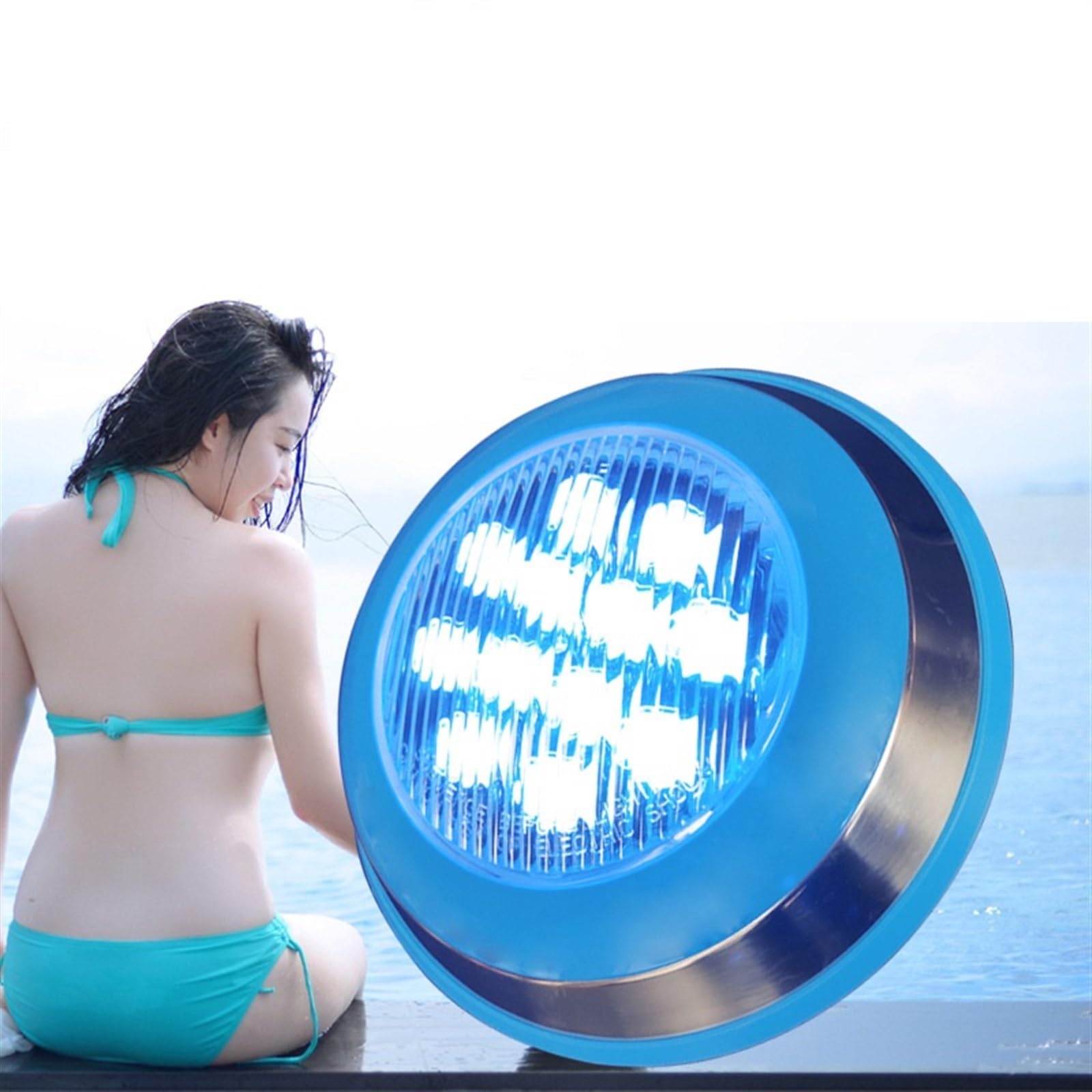 Światła Basenowe, Kinkiet LED do basenu Podwodny kinkiet 12 V/24 V Kolorowy Bezprzewodowy pilot zdalnego sterowania Zmiana koloru(RGB,25w)
