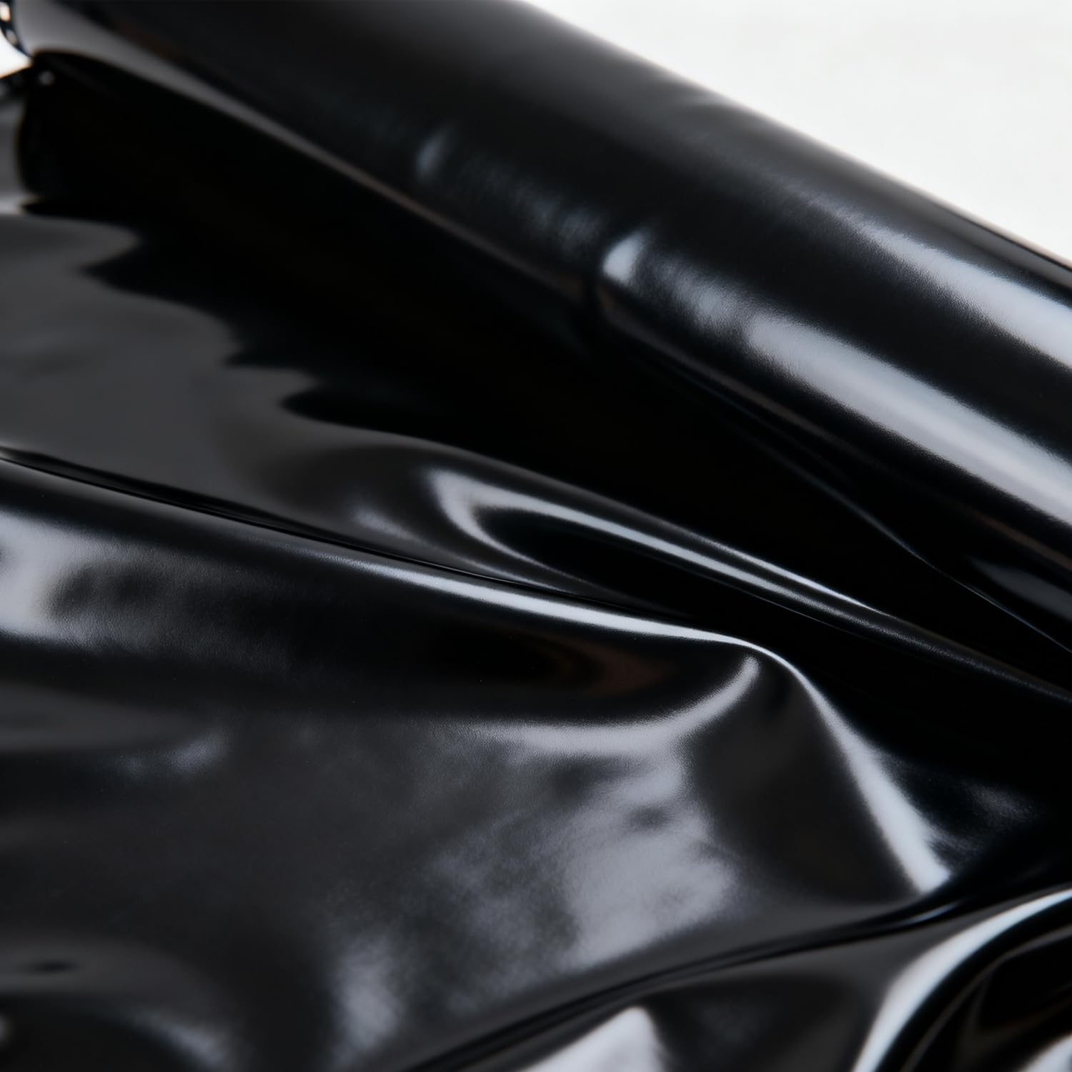 0.4mm Feuille de Caoutchouc Latex,Tissu Imperméable pour Latex DIY Cosplay Costumes 100cm Long,110cm Large (Noir)