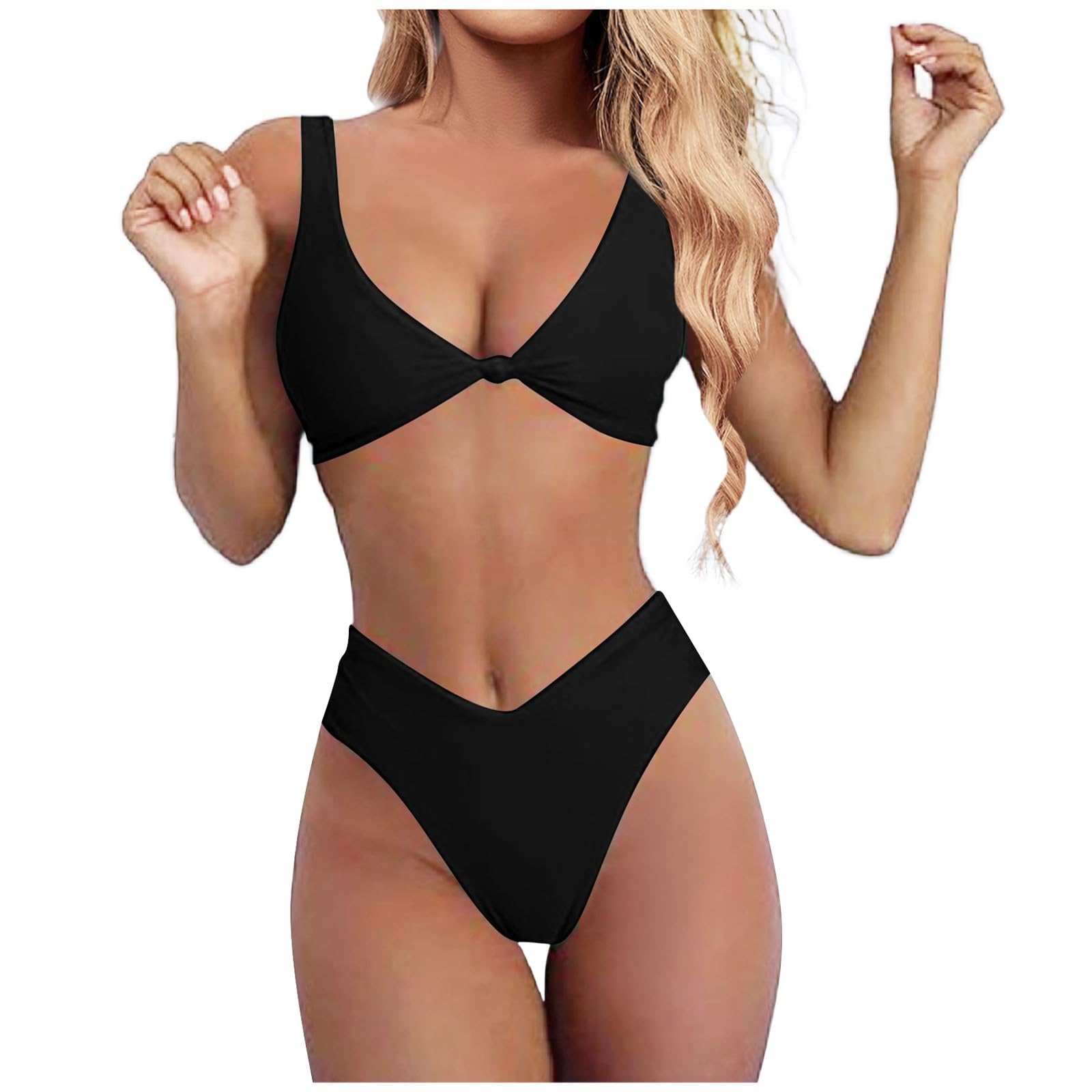 Bikini for reductor efecto piernas largas con tanga alta y push up rojo 6