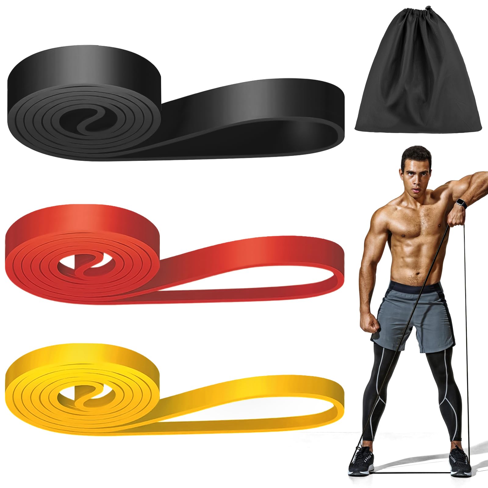 Weerstandsbanden, Rekken Training Draagbaar Latex Fitness Band Voor Mannen Vrouwen, Benen, Bilspieren, Armen, Fysio, Pilates, Yoga (Color : 75-100 lbs