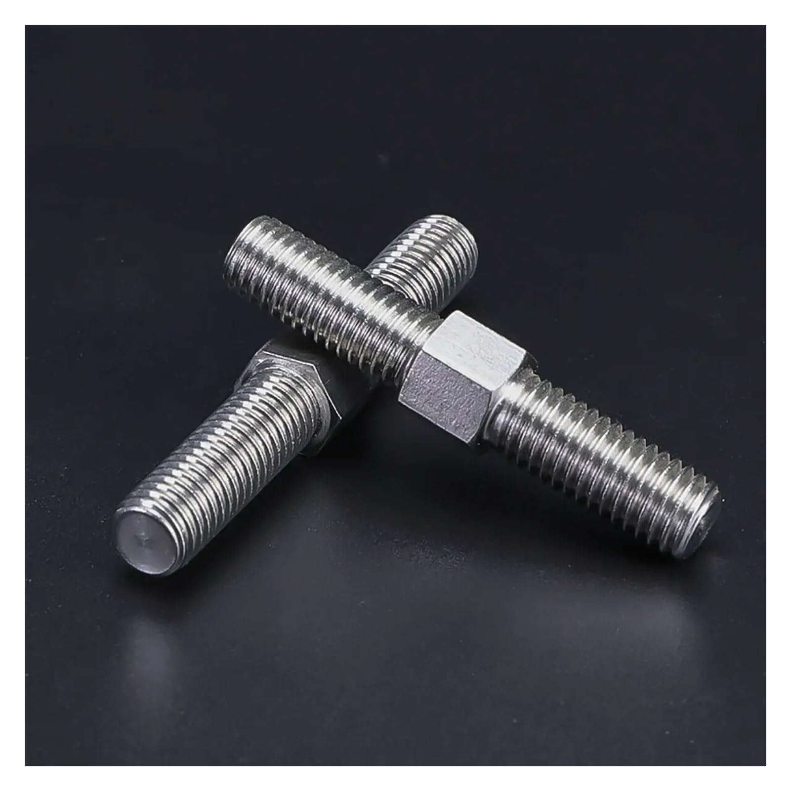 TULDYS WALENI M10 Rosca Izquierda y Derecha Rosca de Doble Extremo Varilla Rosca Positiva y Negativa Pernos de Barra Tornillo Tornillo Acero Inoxidable 304(M10x70mm-2pcs)