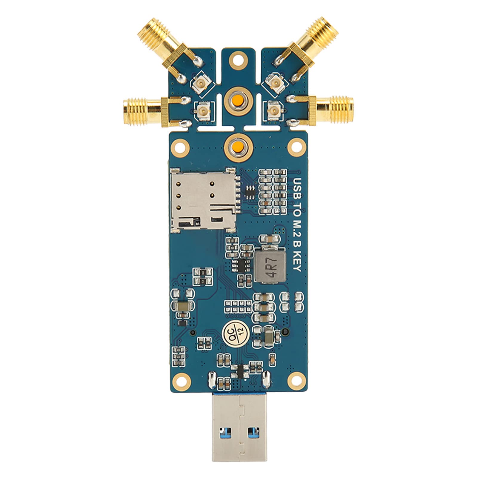 Carte WiFi DONGLE 5G, Extension DONGLE 5G USB3.1 à M.2 Clé B 4 Antennes Indicateur d'alimentation pour Internet