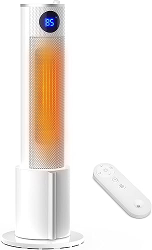 Calentadores de espacio para uso en interiores, calentador de torre portátil con humidificador, control remoto, termostato ajustable, 3 modos de