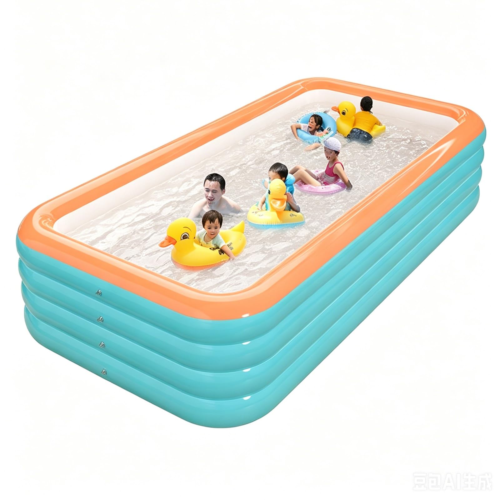 Piscine Gonfiabili Piscina Per Famiglie Da 180-468 Cm Con Struttura In PVC A 4 Strati Rinforzata Per Uso Esterno(210 * 145 * 75cm)