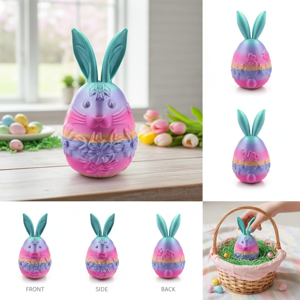 Easter Bunny Egg Set: A rabbit-shaped surprise egg containing a mini bunny. Ideal for home decoration or as a sweet gift for her