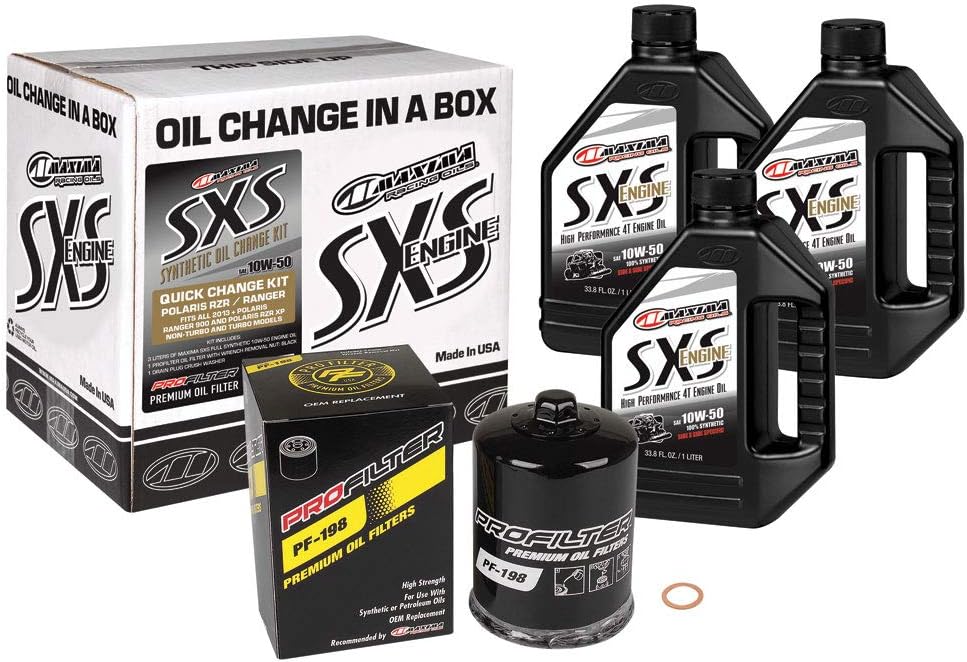 Maxima SXS Synthetic 10W-50 Oil Change Kit For POLARIS GENERAL XP 4 1000 2020-2021