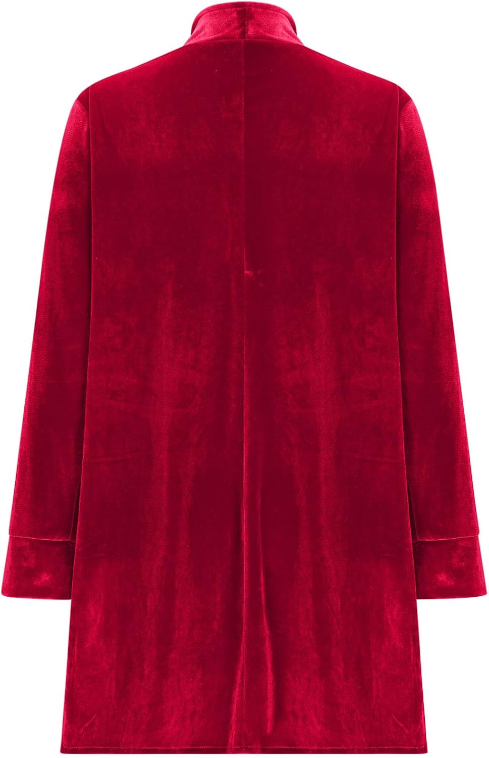 Open Front Velvet Cardigan for Women Long Sleeve V Neck Velour Tops Shirt Trendy Solid Color Casual Tunics Blouse