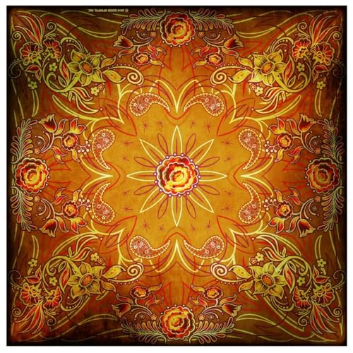 Hot Leathers BAB1073 Pinstripe Flowers Bandana - 21X21