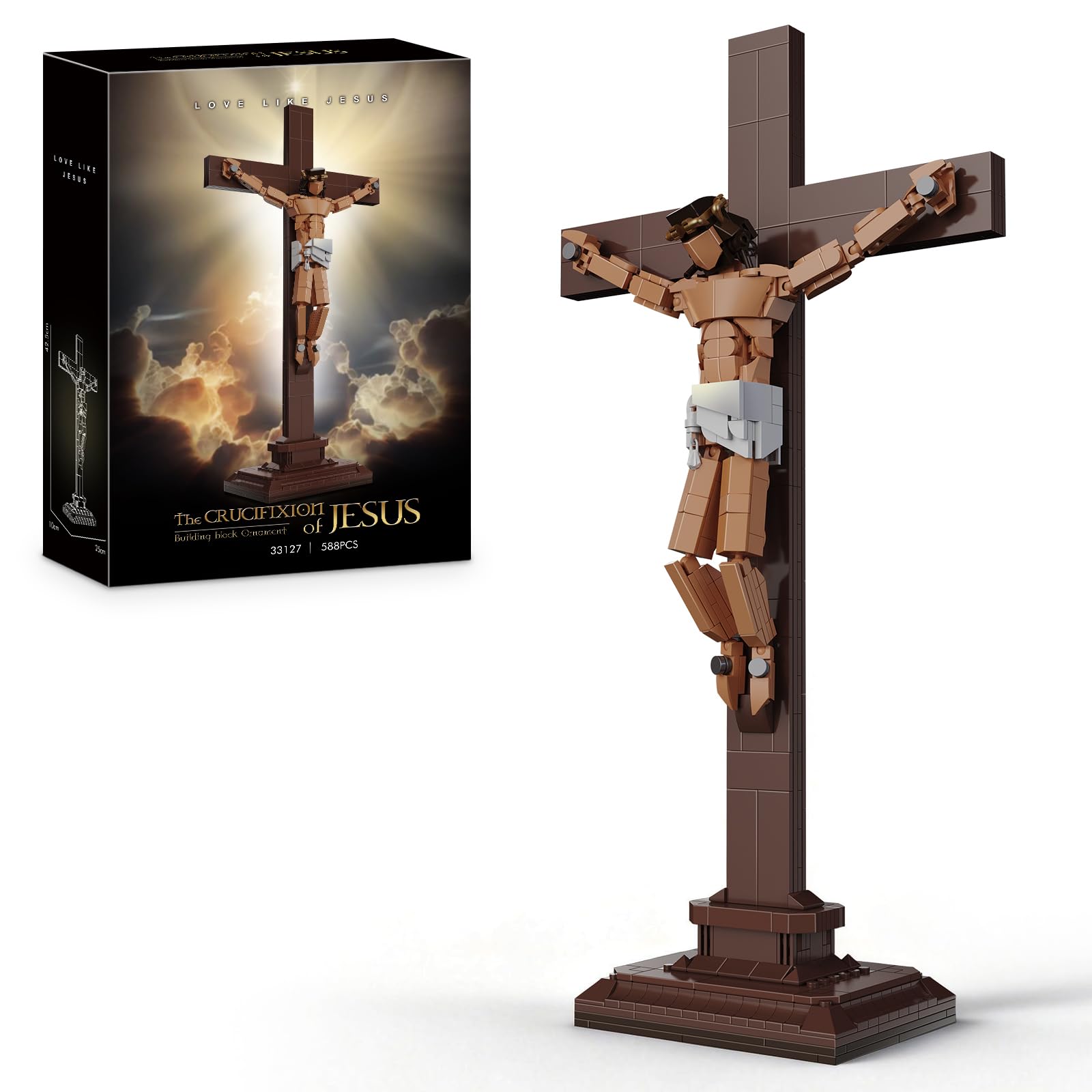 Amazon.com: Vziimo Cross Jesus Building Set, Little Jesus