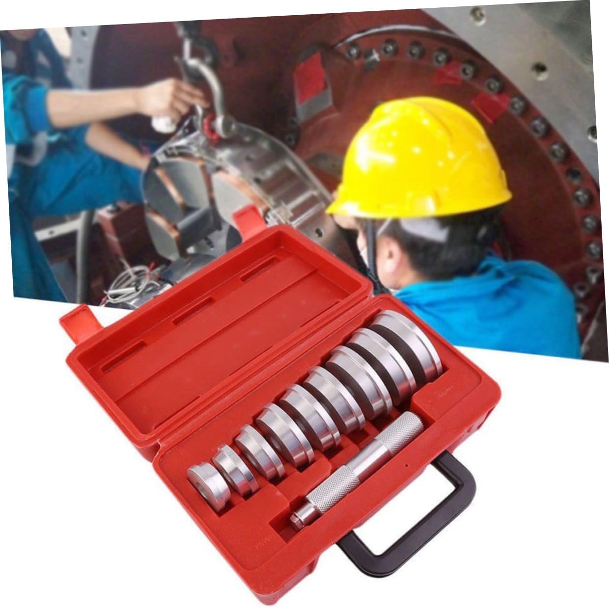 Gatuida 10pcs Wheel Bearing Removal Tool Bearing and Seal Driver Machined Aluminum Construction Knurled Handle