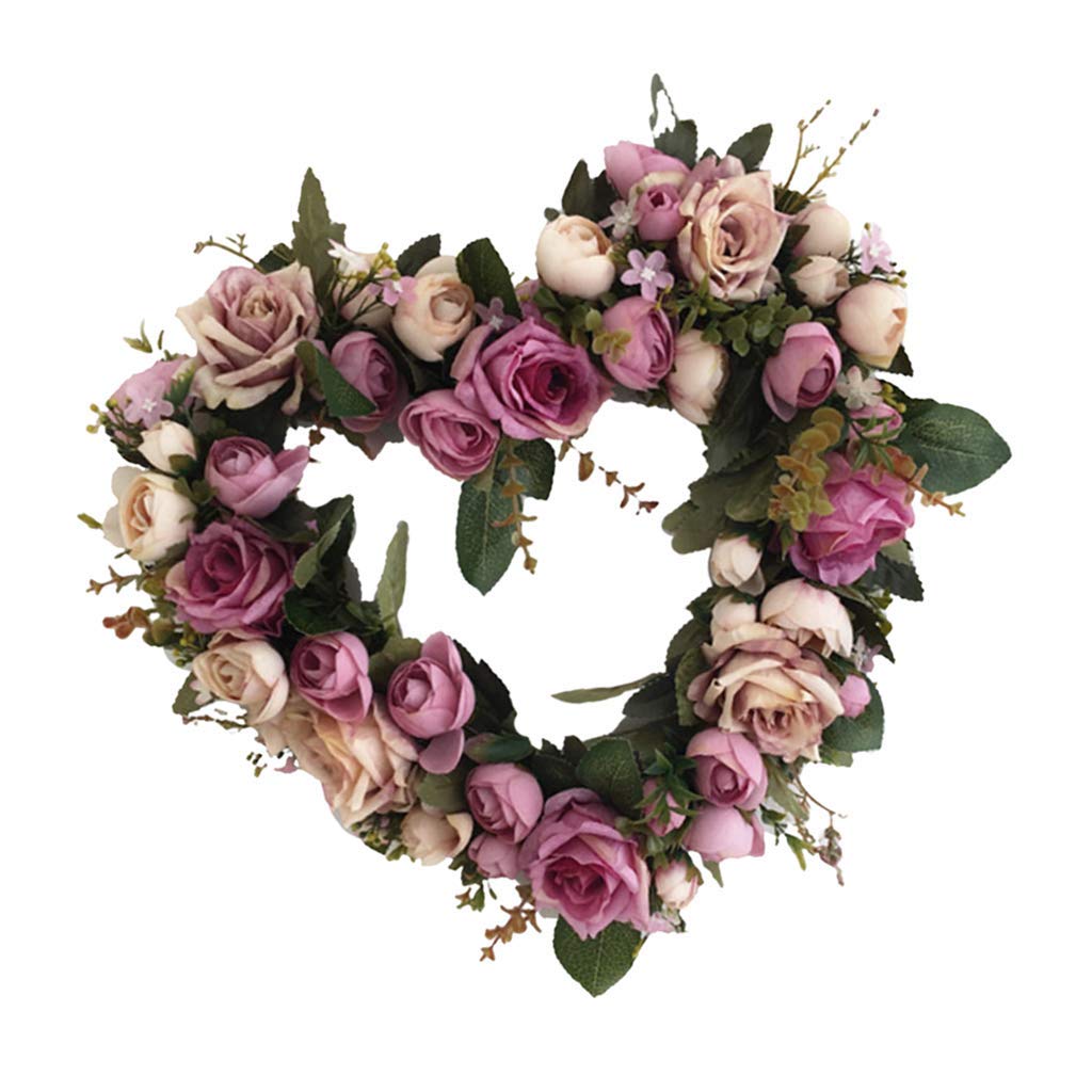 Valentinstagskranz Herzförmig - Romantische Türdekoration