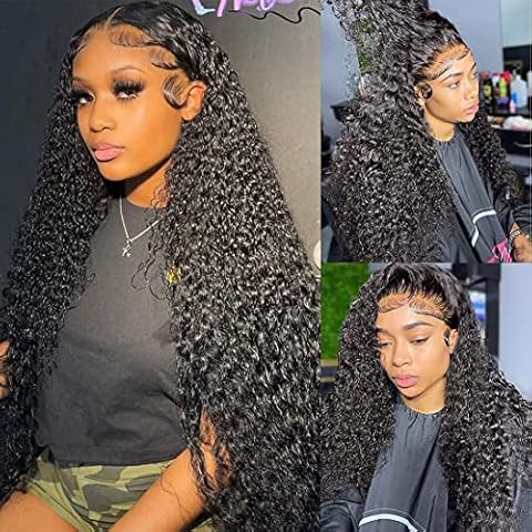 Zhuomei BEAUTY 28 Inch Water Wave Lace Front Wigs Human Hair 13x4 frontal wigs human hair HD Transparent Lace Wigs 150% Density Glueless Wigs Brazilian Virgin Human Hair Pre Plucked with Baby Hair Cover