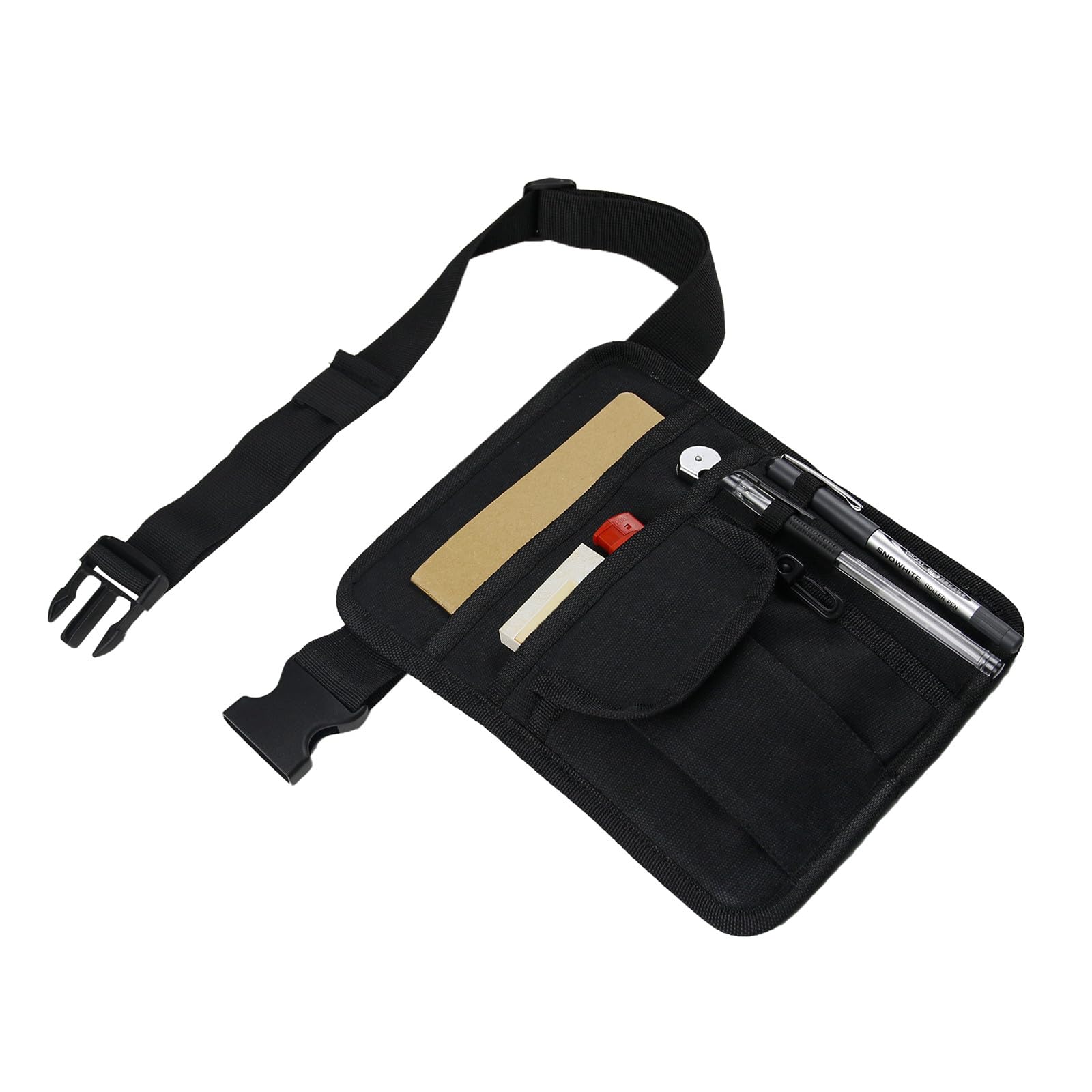 Bolsa de delantal para herramientas, para restaurante, camarero, dinero, con hebilla ajustable para cinturón, para restaurante, jardinería, artesanos, etc., Negro, Talla única