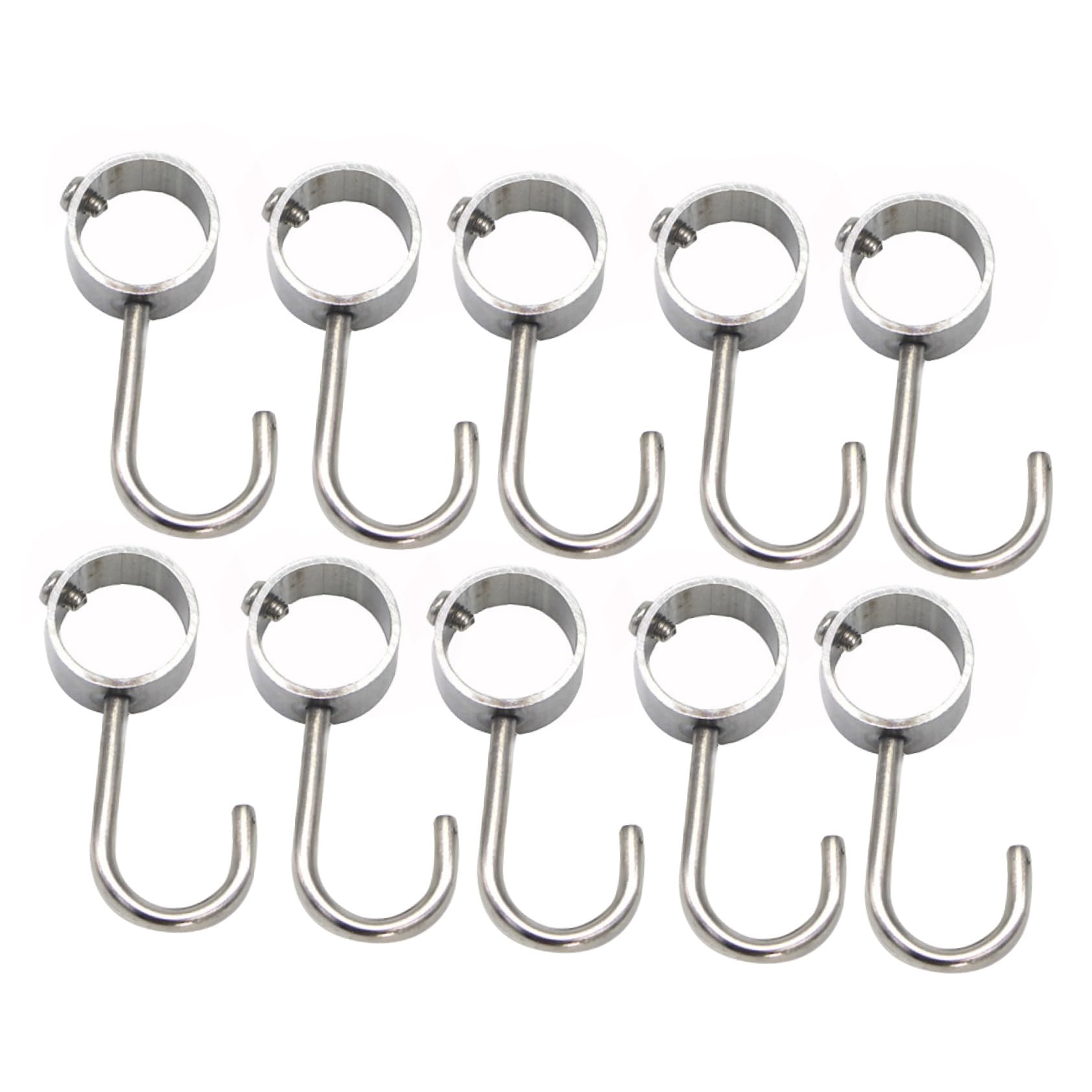 Zerodeko Ganci in Inossidabile e Appendere Oggetti Set da 10 Spessi e Regolabili e Resistenti per Guardaroba per Organizzazione Casa