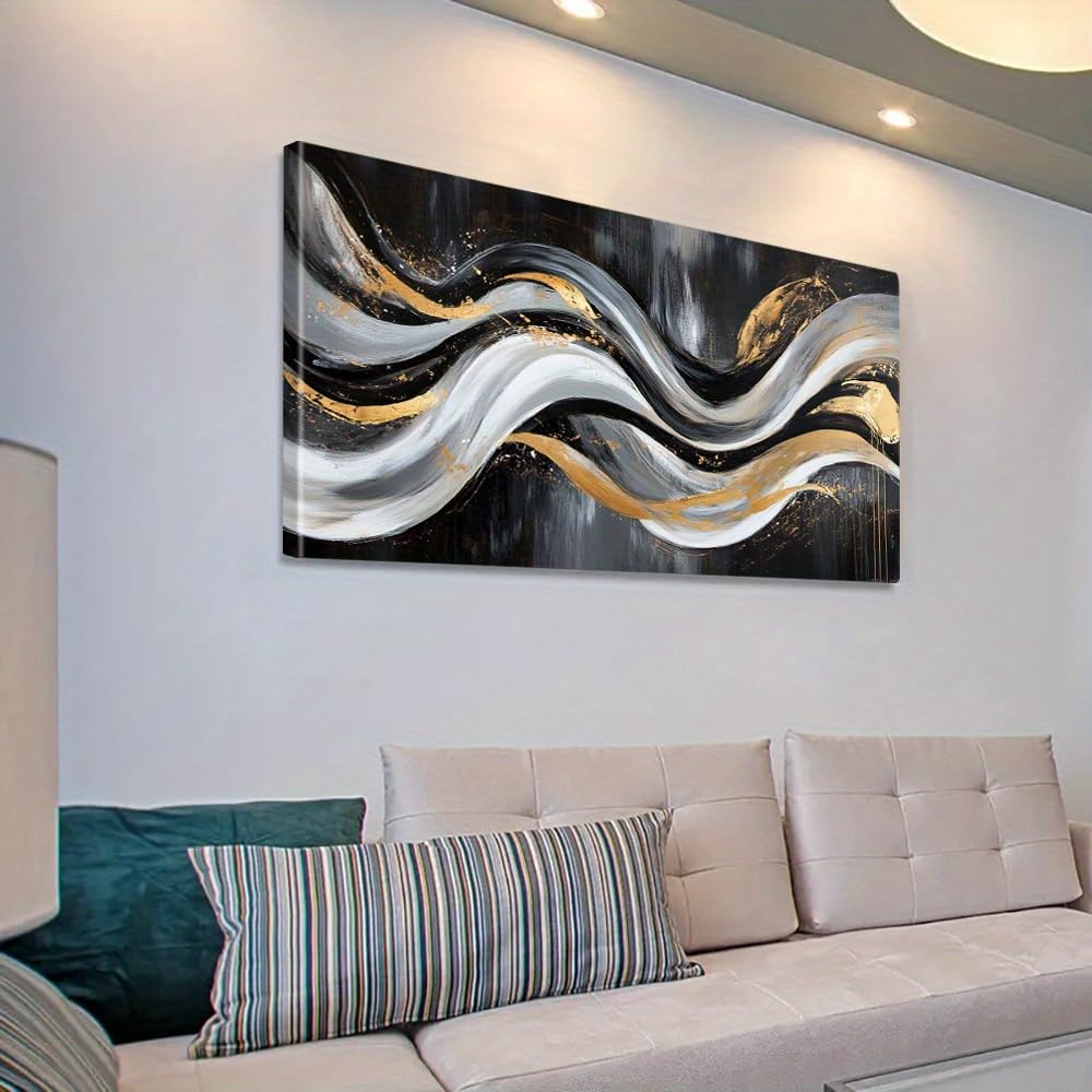 IHHGNB 1pc Abstract Wall Art Minimalist/Bohemian/Art Deco Style Horizontal Canvas Print Painting Decorative for Bedroom(40x80cm(16x31in)/No frame)