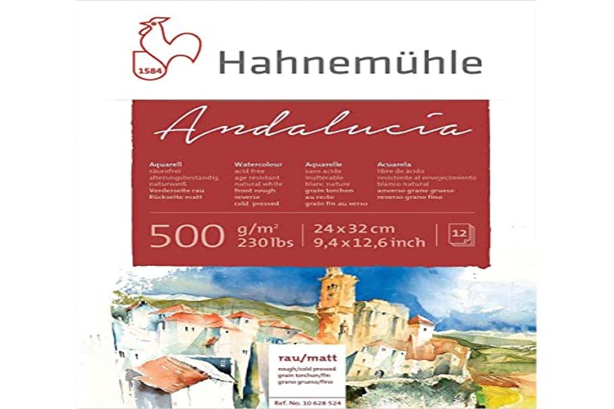 HahnemühleAndalucía Watercolour Pad Rough/Matt 500 g/m² 24 x 32 cm 12 Sheets