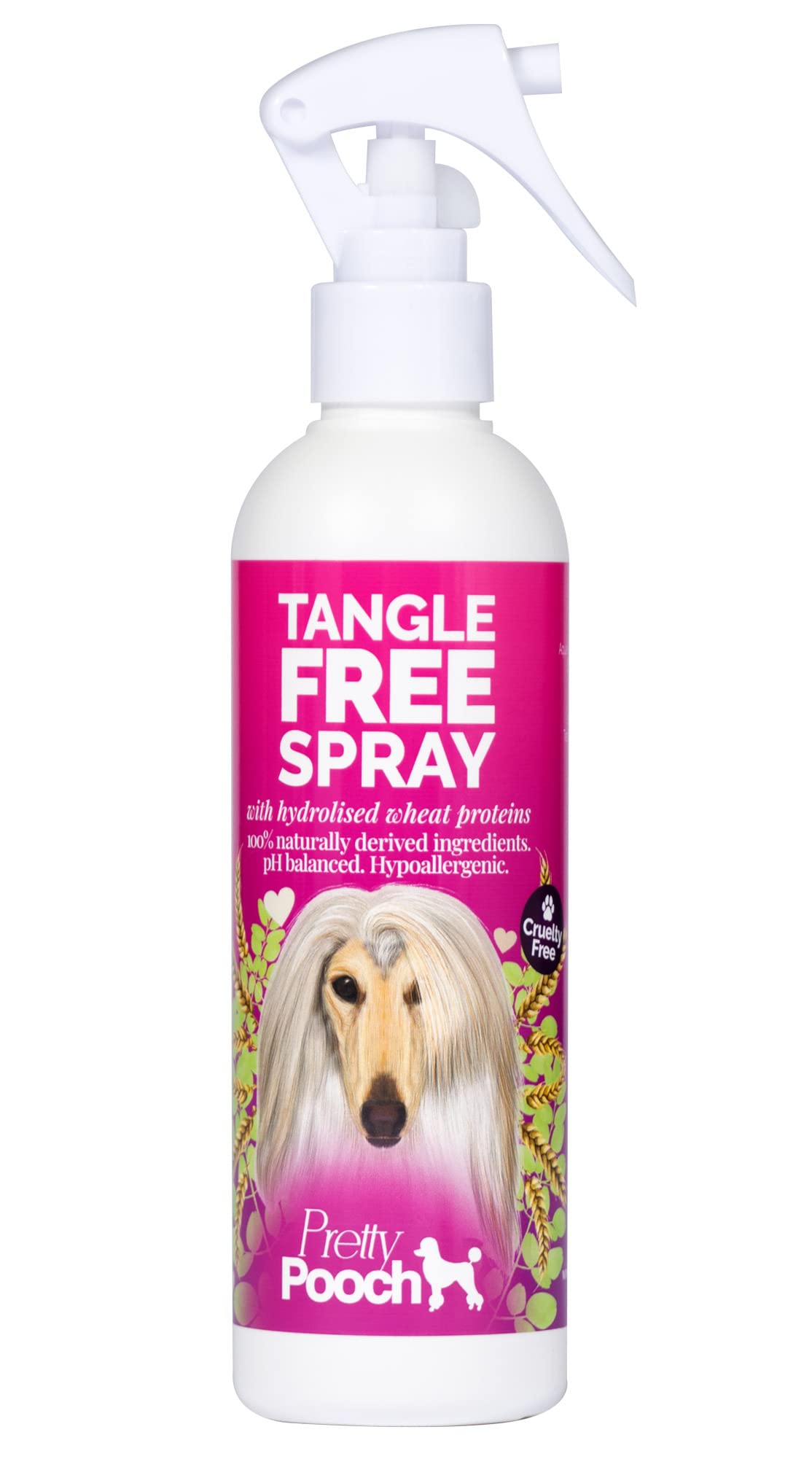 Pretty Pooch Tangle Free Detangling Spray - Leave in Hair Conditioner for Dogs - Removes Knots and Tangles - pH Balanced & Hypoallergenic Formula (3 x 250ml)