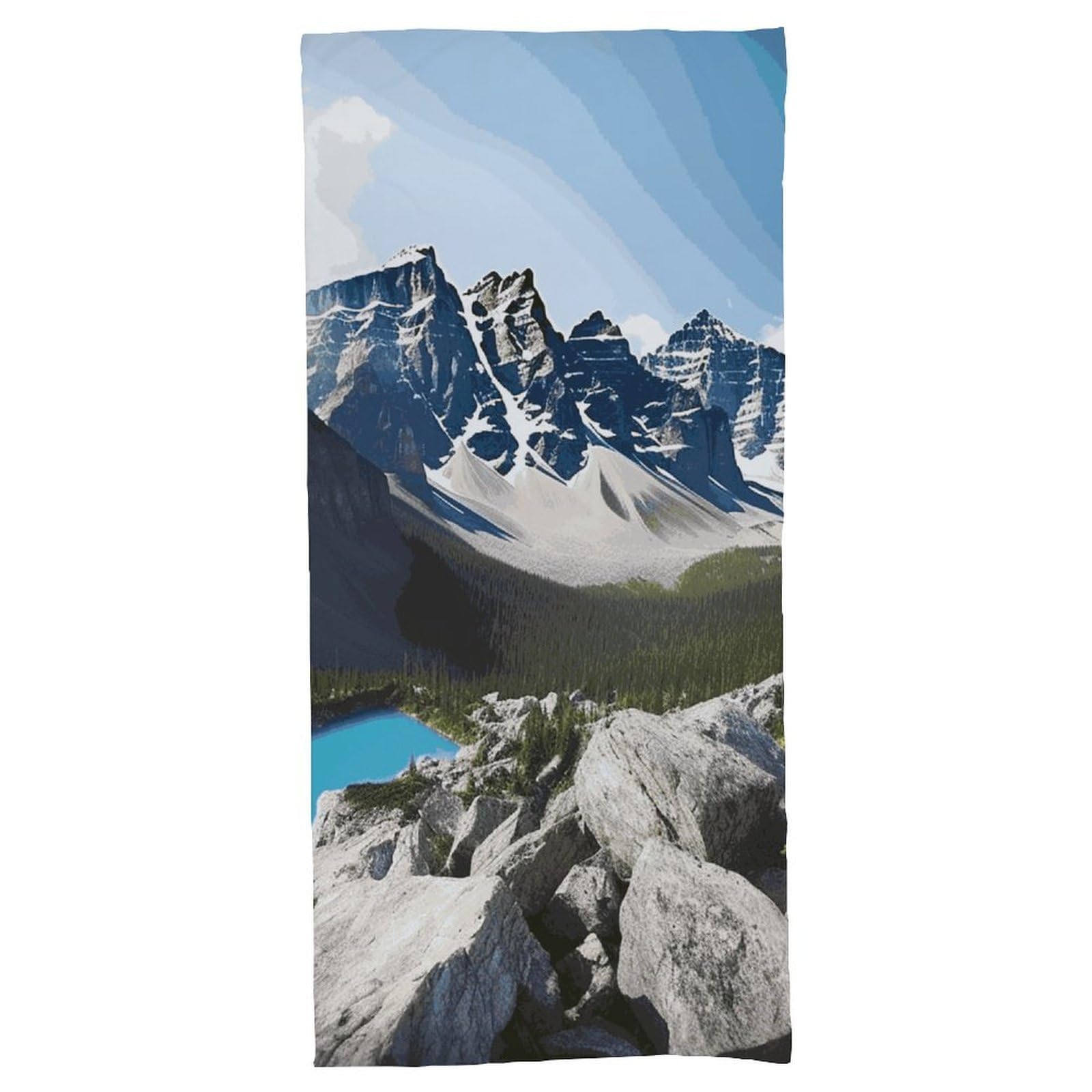 VstaDank Mountains Bath Towel, Luxury Quick-Dry Beach Towel, Soft Absorbent Home Shower Towel 70 X 140 Cm, Suitable for Travel, Beaches, and Gyms, Resistant to Fading, Odorless