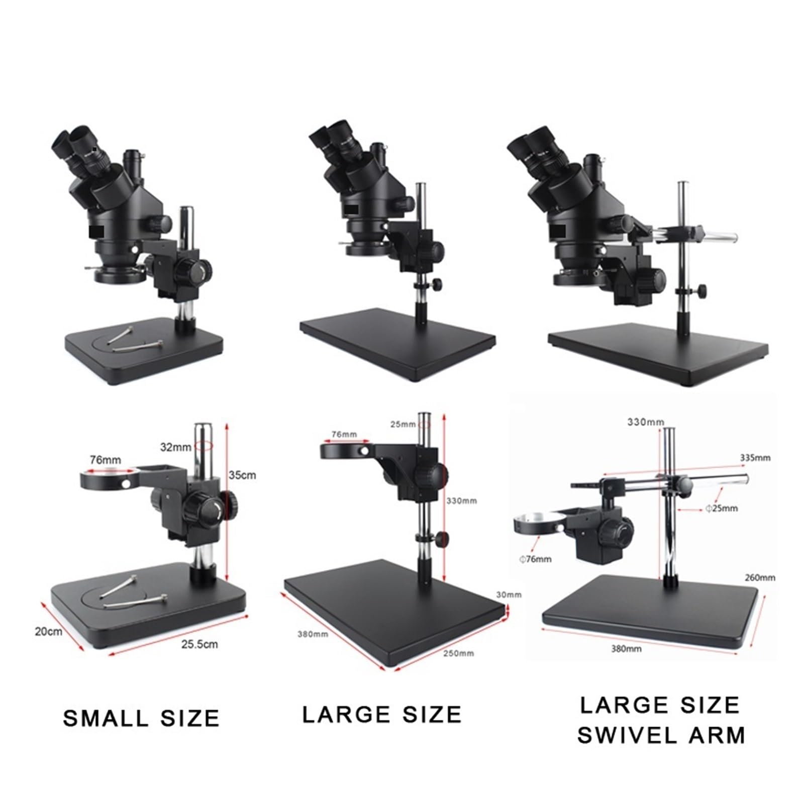 Cyfrowe Powiększenie Ciągłego Zoomu 7X - 45X Do Lutowania Naprawy Telefonu Mikroskopy i wyposażenie(Swivel bracket-01)