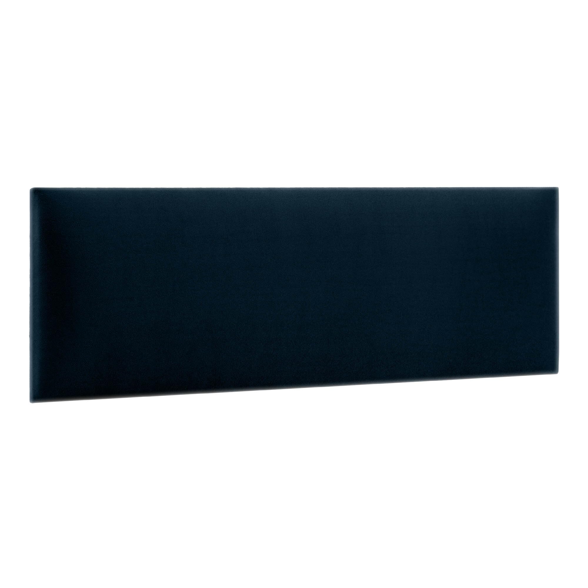 murando - Wall cushion as a headboard for a bed Rectangle Velvet 20x60 cm - Padded wall panel wall decoration for bedroom living room children's room - navy