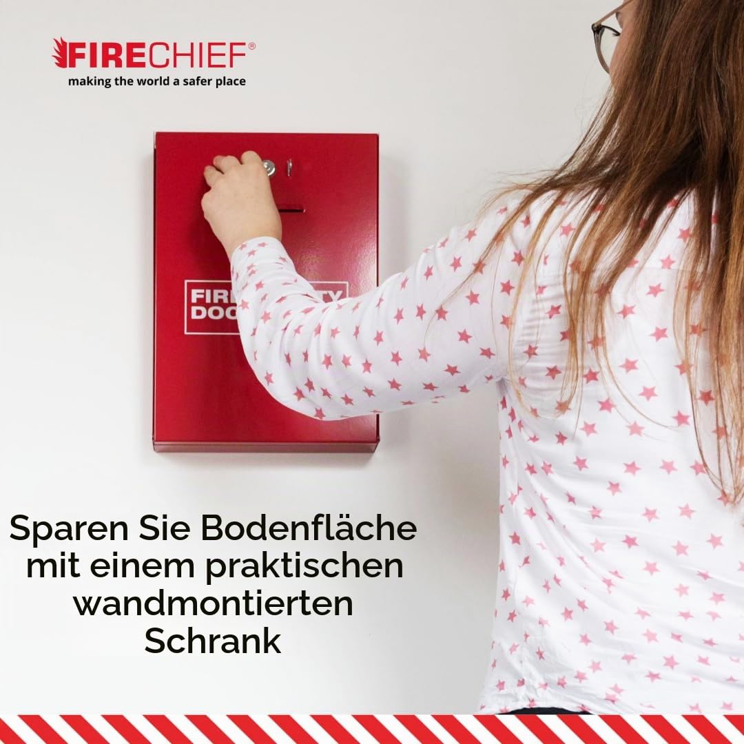 Firechief DHS2 Dokumentenhalter mit Riegel, Rot