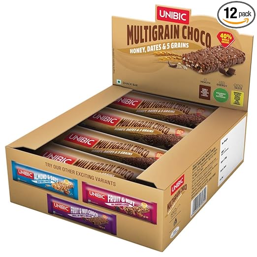 Unibic Snack Bar Multigrain Choco, 12 x 30 g