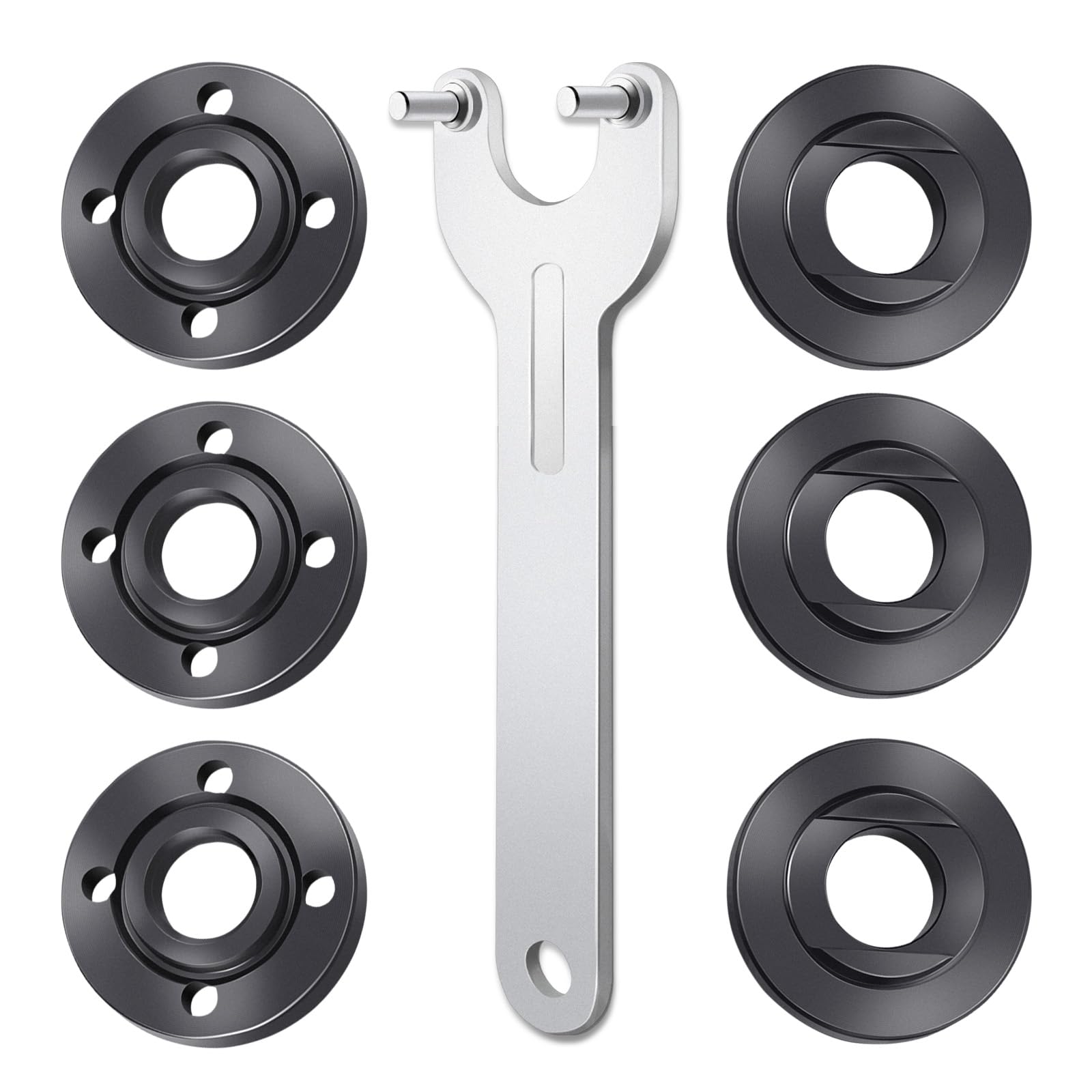7PCS Angle Grinder Nut Angle Grinder Flange Wrench, Premium Flange Metal Lock Nut Compatible with Milwaukee Metabo Dewalt Makita193465-4 Bosch Ryobi Black Decker 4.5" 5" 5/8-11 Replacement Part