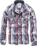  Brandit Central City Check Shirt Vintage Hemd, Navy-white, XL