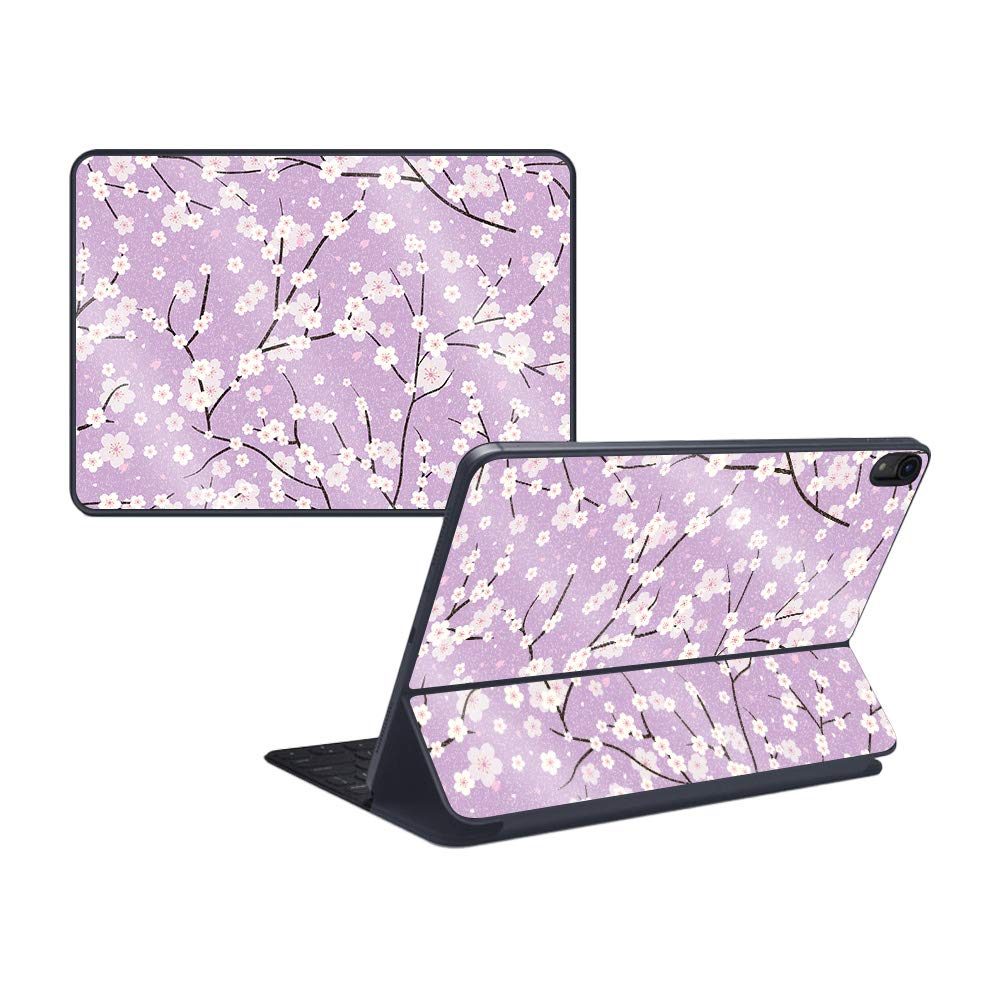 MightySkins Glossy Glitter Skin Compatible with iPad Pro Smart Keyboard 12.9" (2018) - Sakura Purple | Protective, Durable High-Gloss Glitter Finish | Easy to Apply and Change Style | Made in The USA
