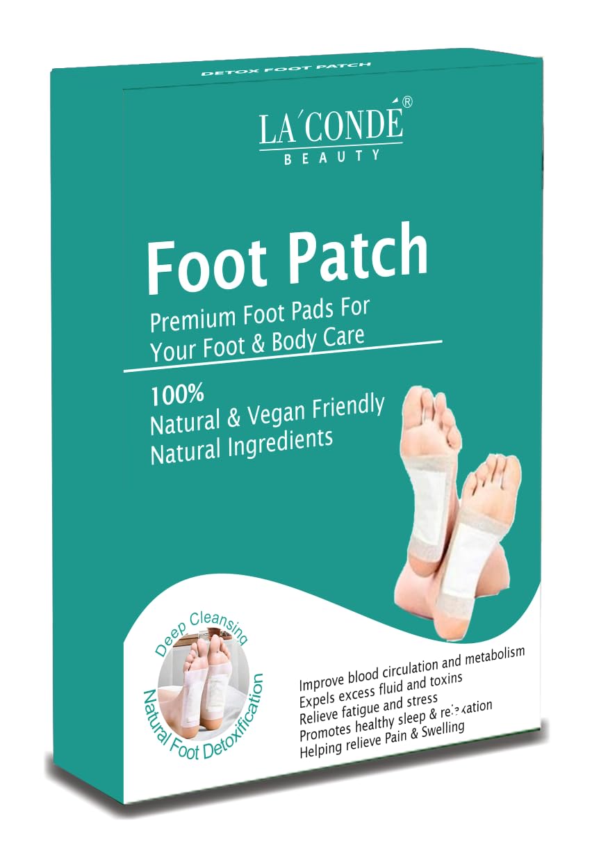 La'Conde Detox Foot Patch for Toxin Removal (Pack of 1,10 Patches) | detox patches for feet body detox foot patches | Stress Free & Pain Free Foot Pads for Relax Body-image-36
