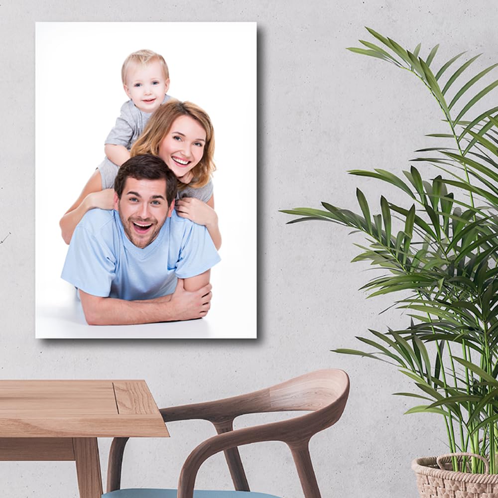 Personalised Canvas Photo Canvas Custom Birthday Gifts Picture Frame Print Wall Art Gifts For Women A1 A2 A3 A4 (31x21cm (12x8in)) — view 5