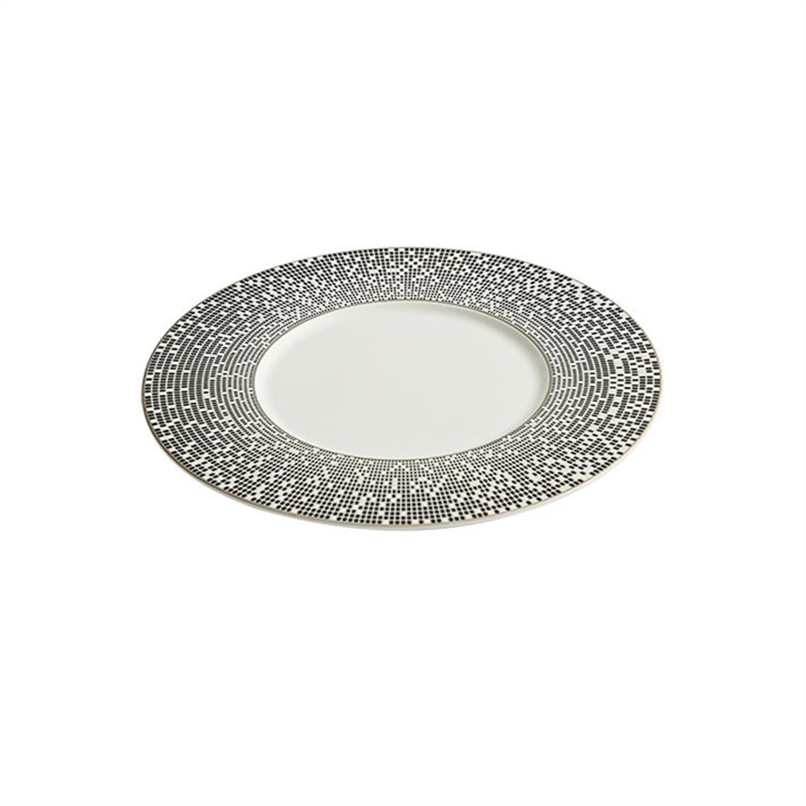 HPTHLY Plate 11.25 Inch/12 Inch Restaurant Steak Plate Spaghetti Plate Commercial Flat Plate Personalized Fashion Ceramic Dinner Plate Dessert Plate (Silver 11.25 Inch)