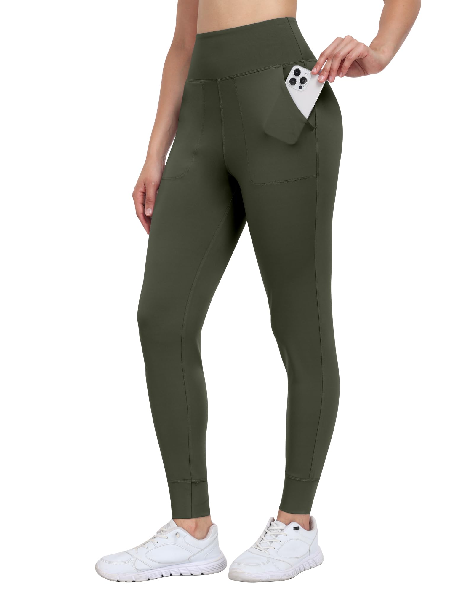 WHOUAREWomen's Joggers Pants Workout Athletic Leggings with Pockets High Waisted Gym Running Yoga Pants