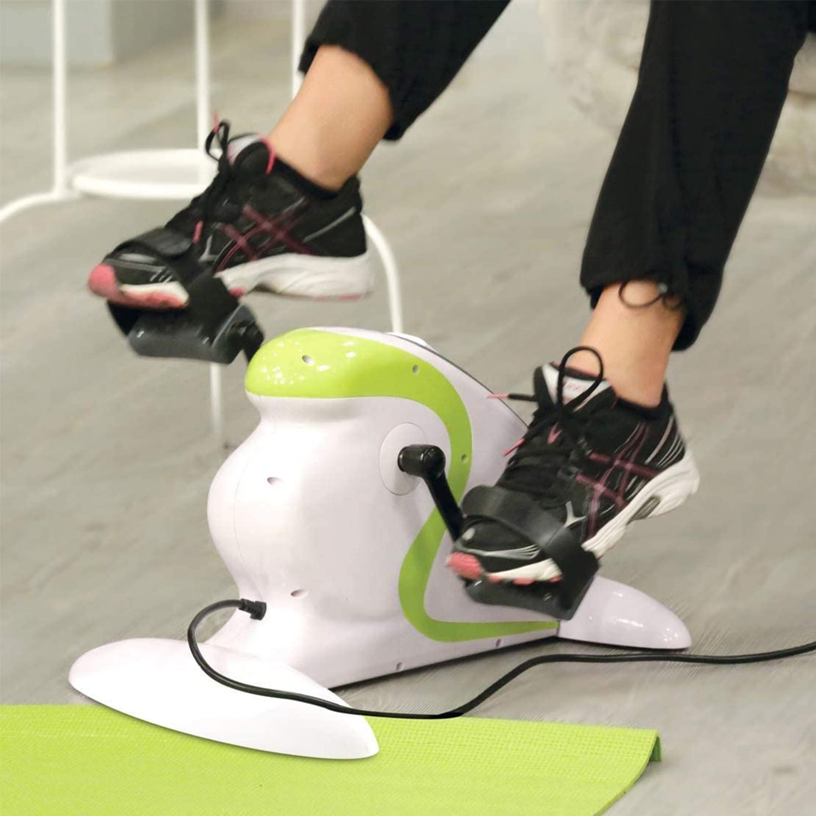 Bicicleta estática motorizada para ejercitadores de Pedales, Mini Bicicleta estática para rehabilitación de Rodillas y piernas, Equipo de rehabilitación para Personas enc