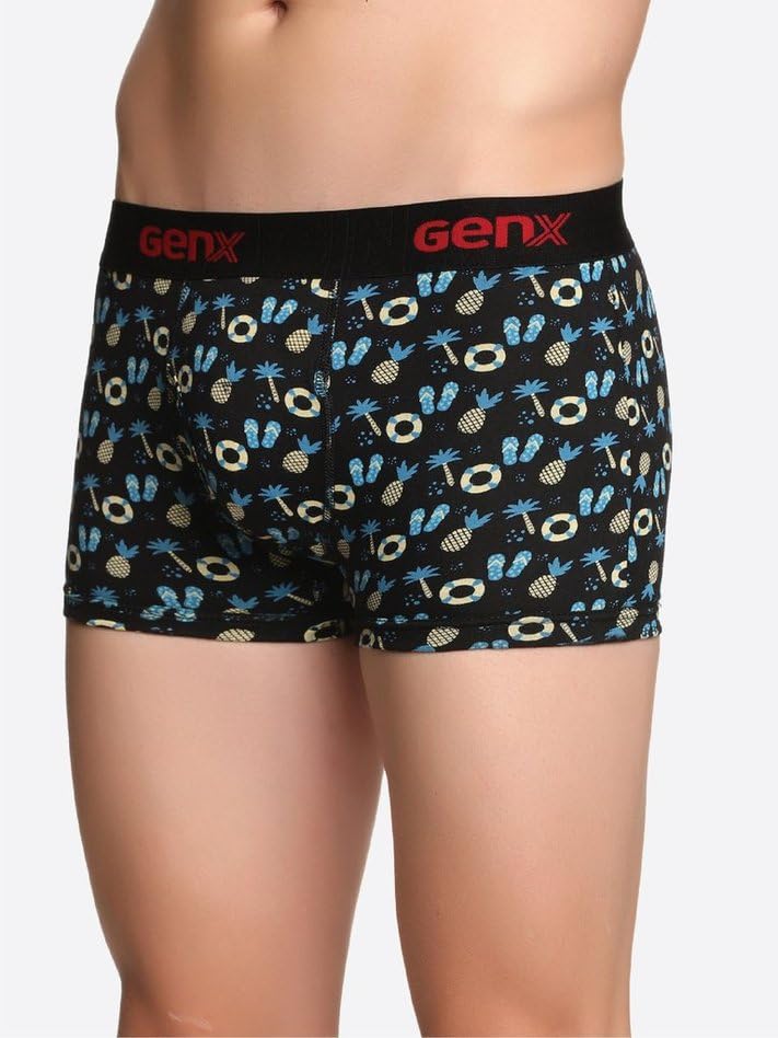 Image of Genx Jazz Printed Trunk - Elegant, Trendy&Comfortable, 100% Combed Cotton Men's Underwear(Colors&Print May Vary)