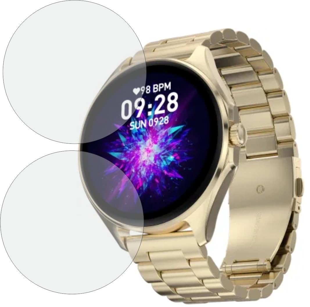 MOBLING Screen Protector Compatible With Fire Boltt Apollo 3 Smartwatch, Edge to Edge Full Coverage Hydrogel TPU Fiber Screen Guard not a Tempered Glass (Pack of 2)